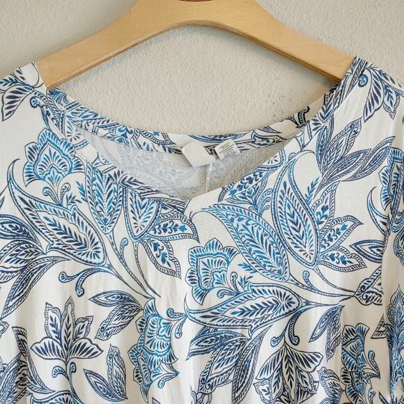 Joie Floral Paisley Print Short Sleeve Dress Plus Size 2XL - Picture 4 of 8